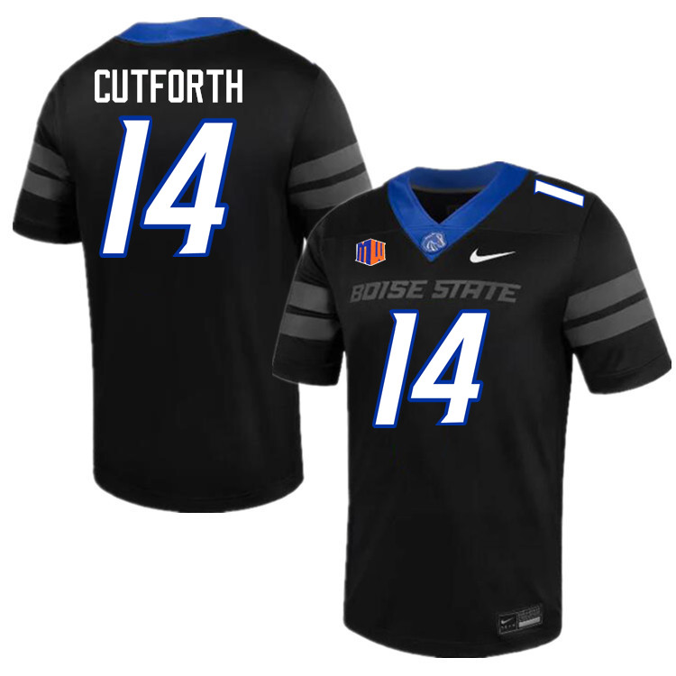 Max Cutforth Jersey, Boise State Broncos #14 Max Cutforth Football Jersey College Uniforms-Black